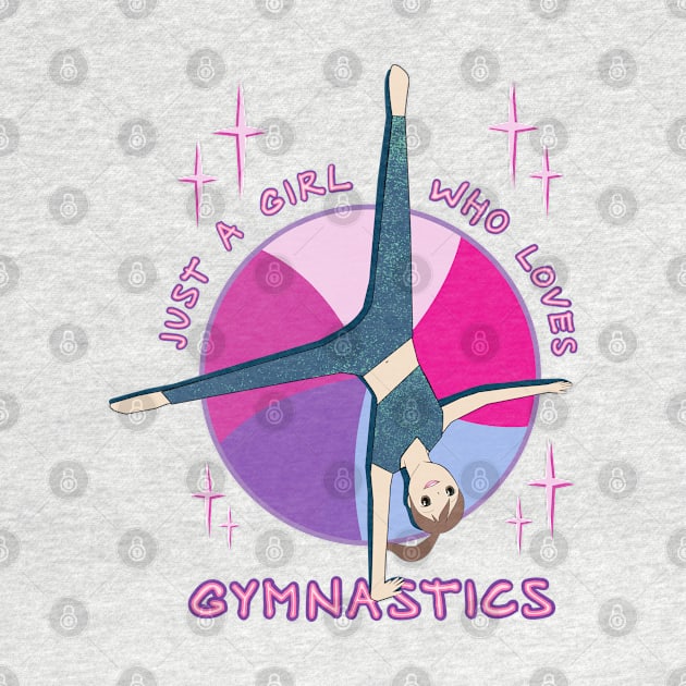 Funny Gymnast Anime Girl Cartwheel Gymnastics Stars by French Salsa